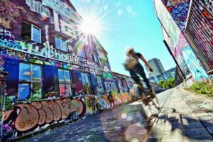 Hannoverin talot, joissa on graffiti