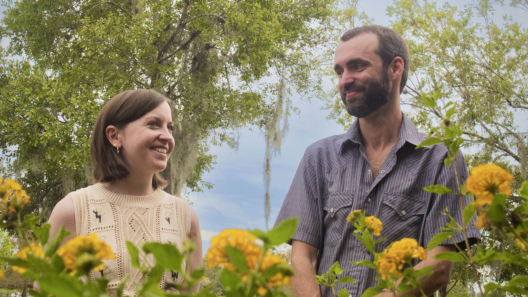 Austin Miller & Amanda Esposito open air concert on Gretchen's summer stage